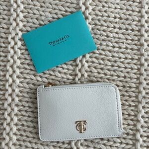 Tiffany & Co. White Leather Card Holder